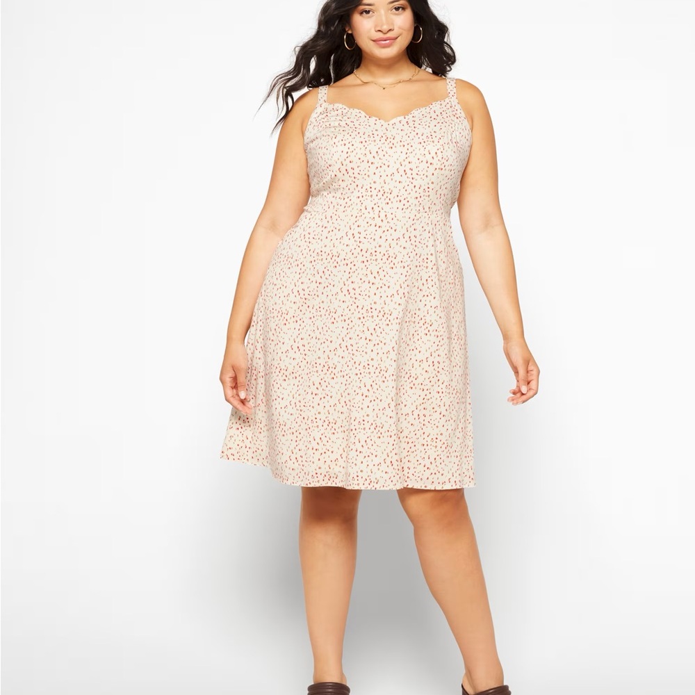 41 Hawthorn Cream and Red Floral Dress